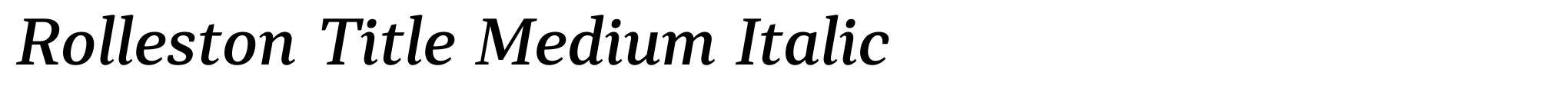 Rolleston Title Medium Italic image
